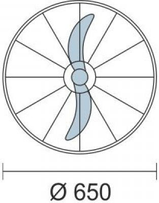 Spot Light 3283 Industrieller Ventilator Wandmontiert 180W mit einem Durchmesser von 65cm mit Fernbedienung