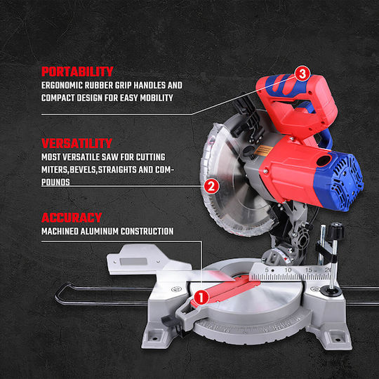 WorkPro Fierăstrău circular cu Putere 1800W și Disc de tăiere cu diametrul 255mm
