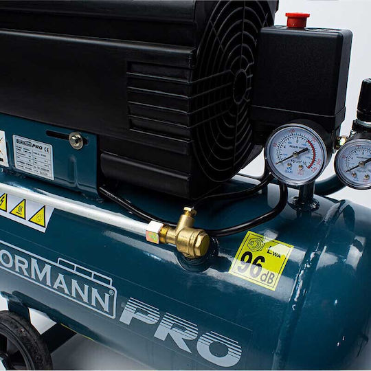 Bormann Pro BAT5020 Single-Phase Air Compressors 96dB with Power 2.5hp and Airtank 24lt 030799