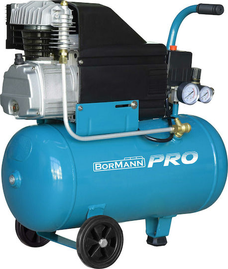 Bormann Pro BAT5020 Single-Phase Air Compressors 96dB with Power 2.5hp and Airtank 24lt 030799