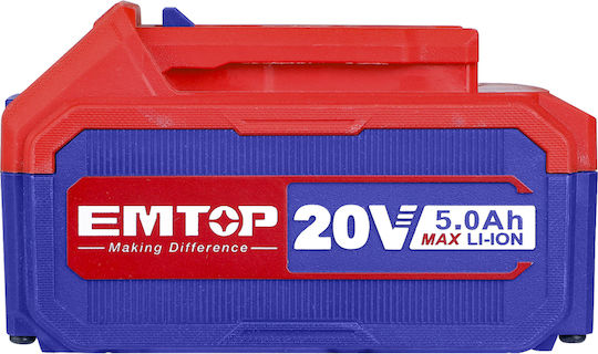 Emtop Werkzeugbatterie Lithium 20V mit Kapazität 5Ah