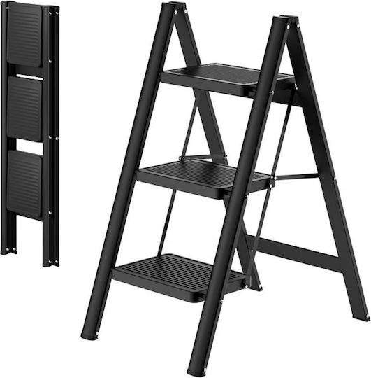 ForHome Ladder Aluminum with 3 Steps