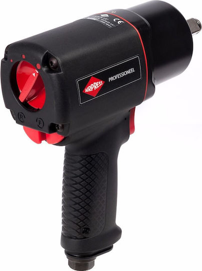 Airpress 45411 Luftschlagschrauber 1/2" mit Maximalem Drehmoment 183,55kgm