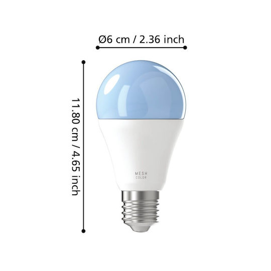 Eglo Smart Λάμπα LED για Ντουί E27 και Σχήμα A60 RGB