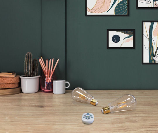 Eglo Smart Lampe LED für Fassung E27 und Form ST64 Warmes Weiß