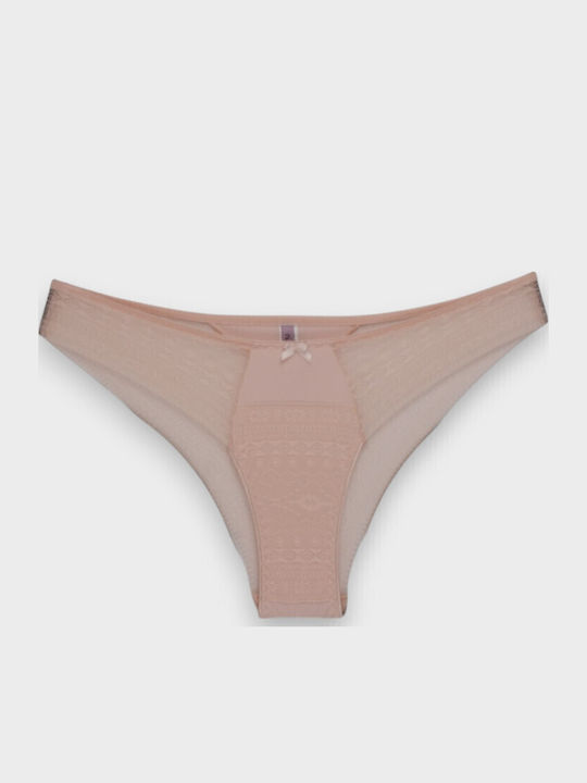 Norddiva Lace Underwear Set with Bra & Brazil Pink