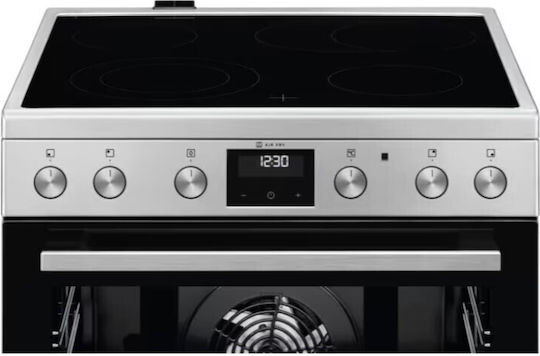 AEG Κουζίνα 73lt με Κεραμικές Εστίες Π59.6εκ. Inox