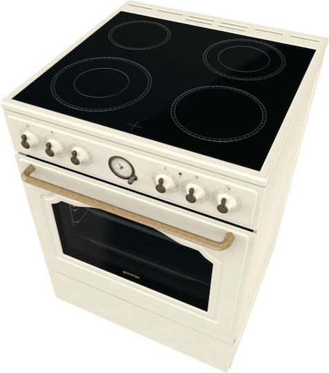 Gorenje Herd 71Es mit Keramikkochfeldern B60cm. Beige