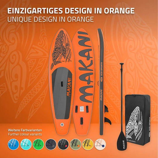EDC Makani Inflatable SUP Board with Length 3.2m Orange