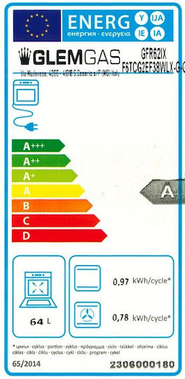 Glem-Gas Einbauofen 64Es B59.7cm.