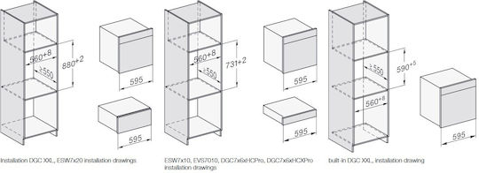 Miele Cuptor Deasupra Blatului 68lt L59.5cm.