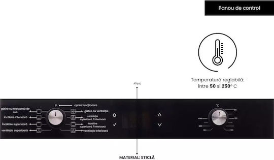 Hausberg HB-8054NG Cuptor Deasupra Blatului 71lt L59.4cm.