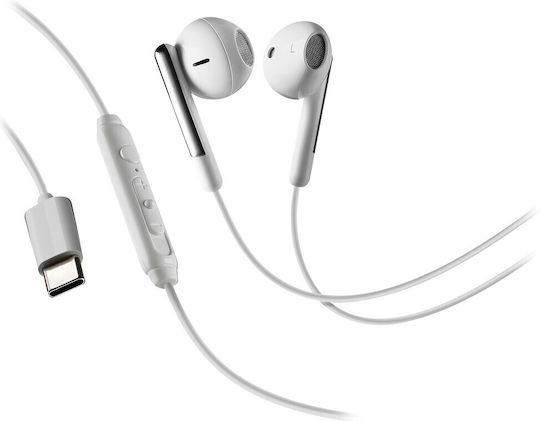 Lampa Flow Jack In-ear Handsfree Ακουστικά με Βύσμα 3.5mm Λευκό