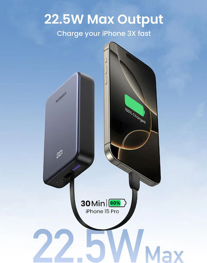 Ugreen PB505 Power Bank 20000mAh 22.5W με Θύρα USB-A και Θύρα USB-C Power Delivery / Quick Charge 3.0 Μαύρο