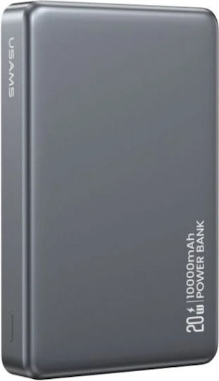 Usams CY Series CD242 MagSafe Power Bank 10000mAh 20W με Θύρα USB-C Titanium