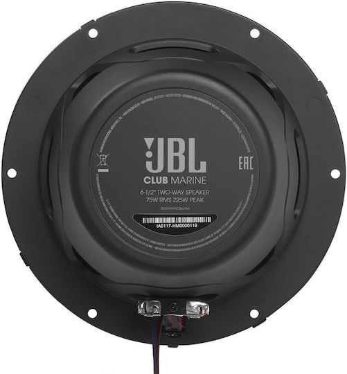 JBL Waterproof Marine Speaker Set Club Marine with 75W RMS Multicolour