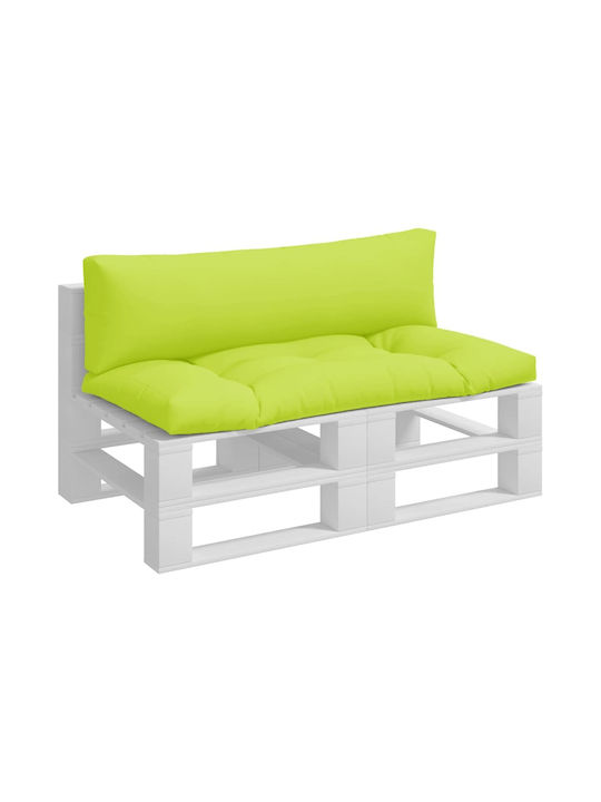 vidaXL Open Green Pallet Sofa Cushion with Backrest 2 pcs