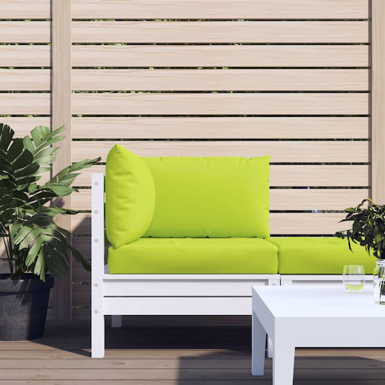 vidaXL Waterproof Sofa Cushion Palette with Backrest Green 3 Pieces