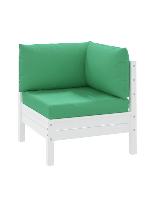 vidaXL Waterproof Sofa Cushion Pallet with Backrest Green 3 Pieces