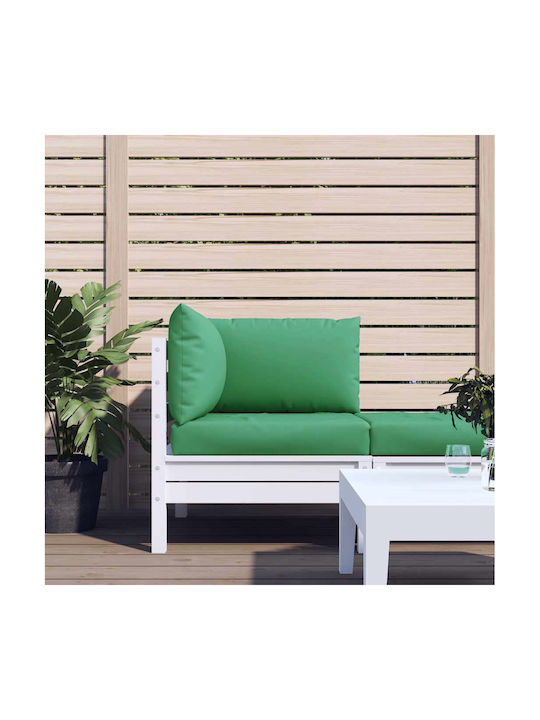 vidaXL Waterproof Sofa Cushion Pallet with Backrest Green 3 Pieces