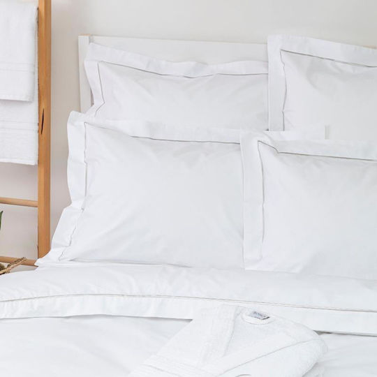 Borea Hotel Sheet White Single 160x270cm Cotton & Polyester 1pcs