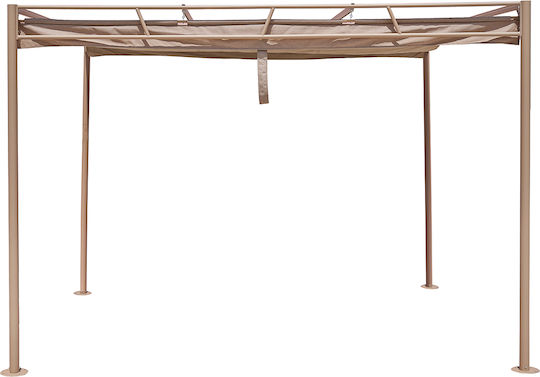 Πέργκολα Κήπου από Μέταλλο 290x290x215cm Μπεζ Πέργκολα Κήπου από Μέταλλο 290x290x215cm Μπεζ