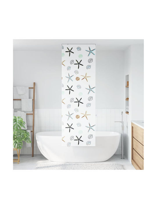 Vidaxl Perdea de Duș Rulou 60x240 cm Lățime Material 56 cm Multicolor