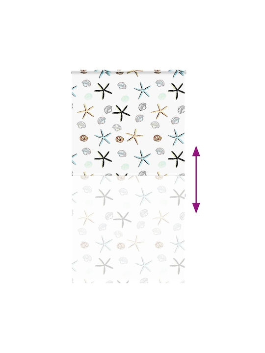 Vidaxl Shower Curtain Roll Cassette 120x240cm Fabric Width 116cm Multicolor