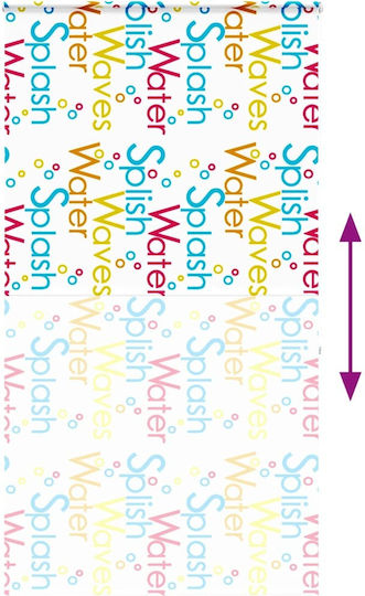 Vidaxl Duschvorhang Rollkassette 120x240 cm Stoffbreite 116 cm Mehrfarbig