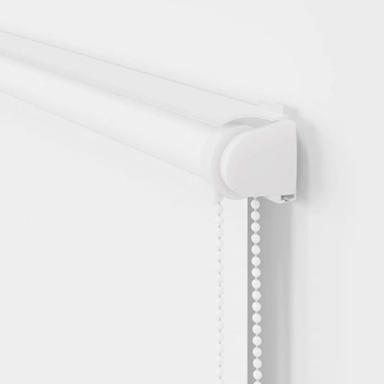 Vidaxl Duschvorhang Rollkassette 130x240 cm Stoffbreite 126 cm Weiß