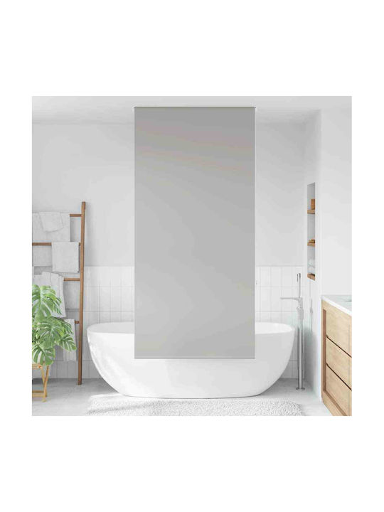 Vidaxl Duschvorhang Rolle 90x240 cm Stoffbreite 86 cm Grau