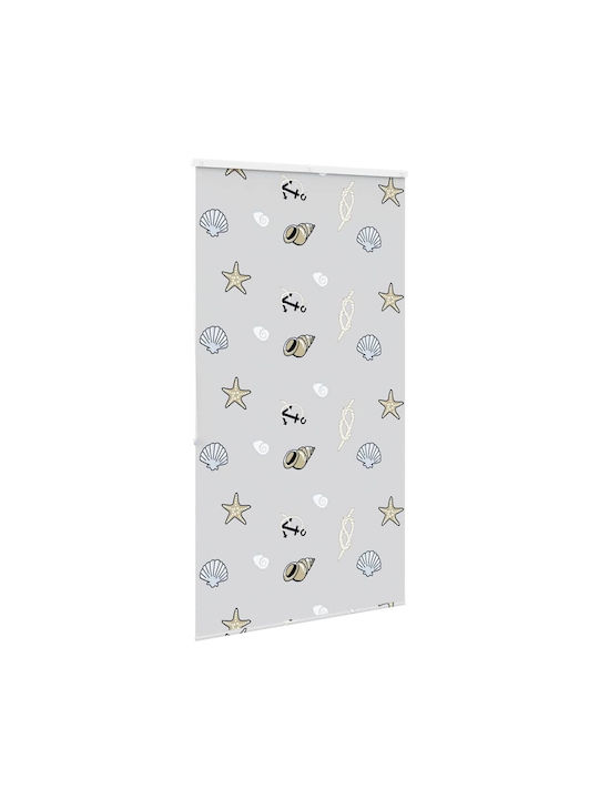 Vidaxl Perdea de Duș cu Casetă Rulou 140x240 cm Lățime Material 136 cm Multicolorată