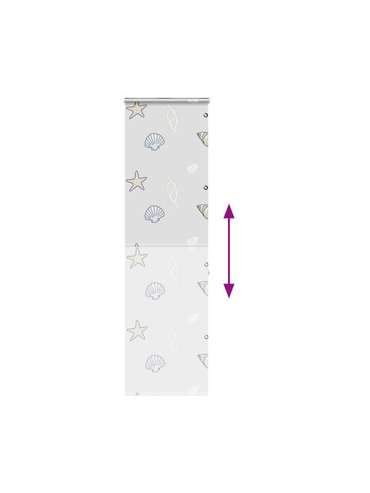 Vidaxl Perdea de Duș Rulou Casetă 80x240 cm Lățime Material 76 cm Multicolor