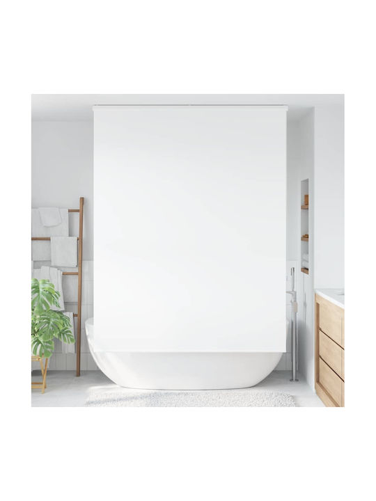 Vidaxl Κουρτίνα Μπάνιου Ρολό Κασέτα 160x240εκ Πλάτος Υφάσματος 156εκ Λευκό