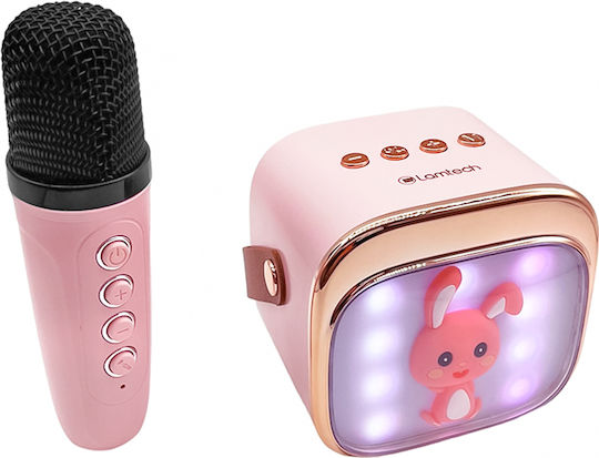 Lamtech Ηχείο Karaoke με Ασύρματο Μικρόφωνο και Εφέ Φωτισμού LAM980220 Ροζ