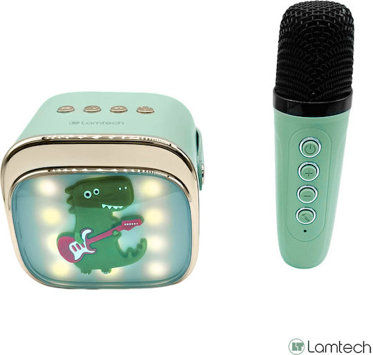 Lamtech Ηχείο Karaoke με Ασύρματο Μικρόφωνο και Εφέ Φωτισμού LAM980213 Πράσινο