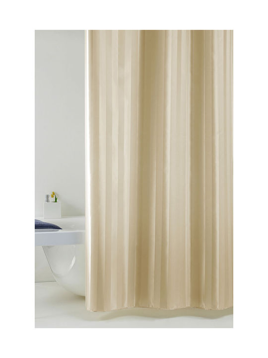 Spirella Rigonne Κουρτίνα Μπάνιου Υφασμάτινη 180x200 cm Beige