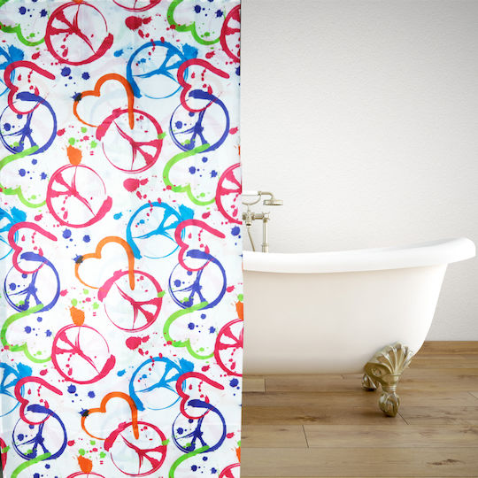 San Lorentzo Peacesplash Душ завеса 180x200см Peacesplash