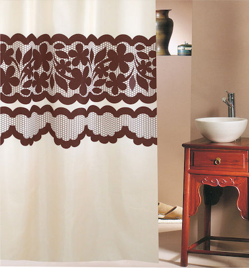 San Lorentzo Lace Shower Curtain 180x180cm Lace San Lorentzo Lace Shower Curtain 180x180cm Lace