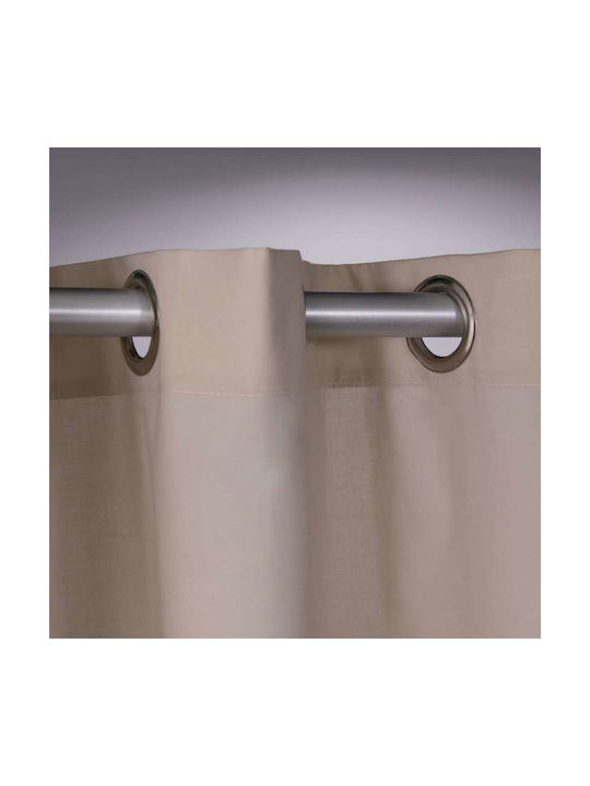Sealskin Coloris Fabric Shower Grommet Curtain 180x200cm Ecru 232211365