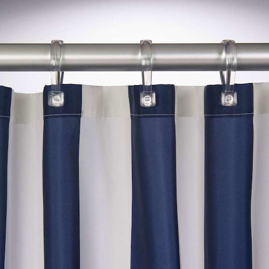 Sealskin Linje Κουρτίνα Μπάνιου Υφασμάτινη 180x200 cm Μπλε