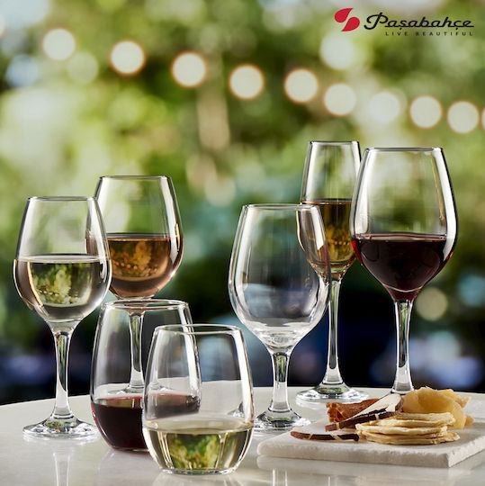 Espiel Amber Glass for White and Red Wine made of Glass in Honey Color