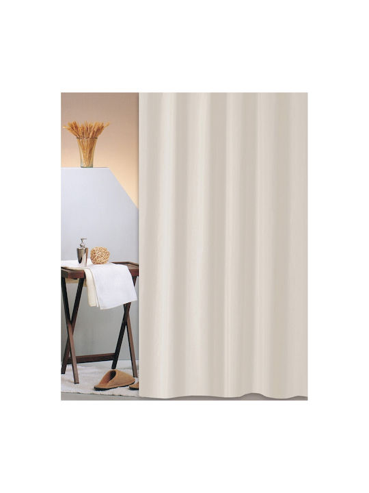 San Lorentzo Solid Κουρτίνα Μπάνιου Υφασμάτινη 240x180cm Μπεζ