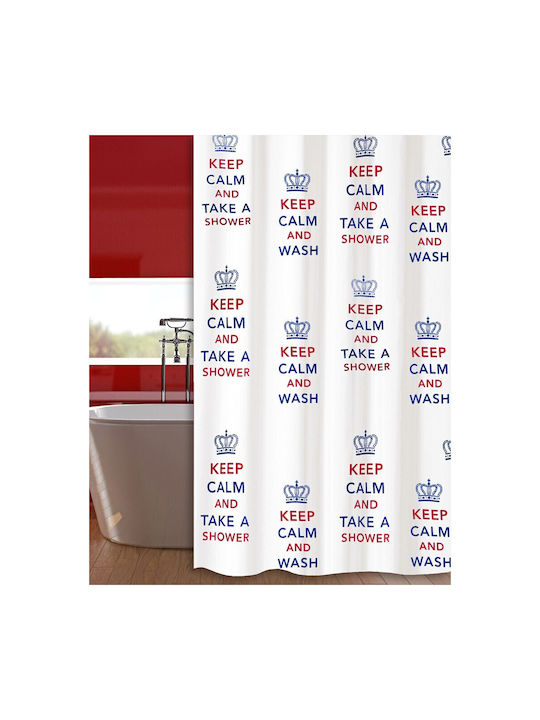 San Lorentzo Kingdom Fabric Shower Curtain 180x180cm White 2061