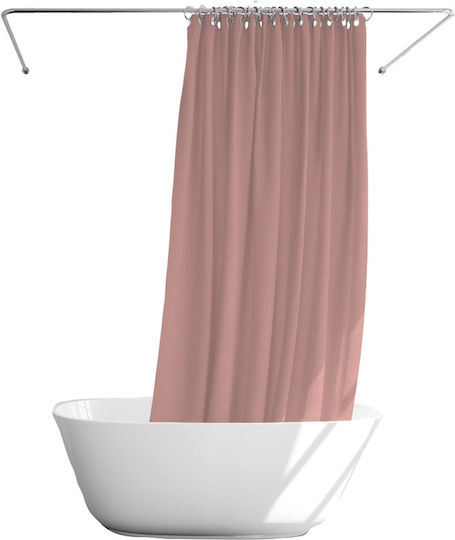 Mc Decor Classic Shower Curtain 240x200cm Ροζ
