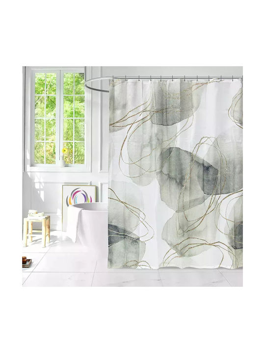 Lino Home Olelo Κουρτίνα Μπάνιου Υφασμάτινη 180x200cm Μπεζ