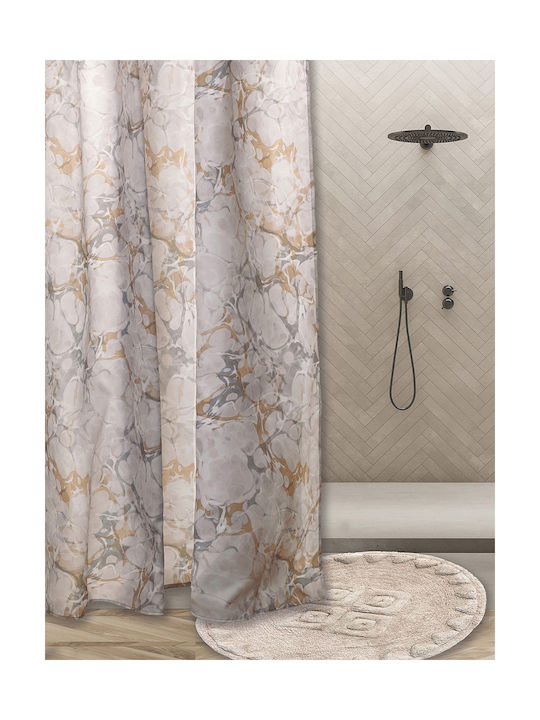 Palamaiki Beam Fabric Shower Curtain 180x200cm Ροζ 9-200821-001