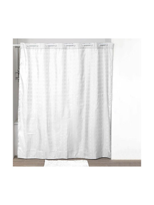 Atmosphera Shower Curtain Fabric 180x200cm White