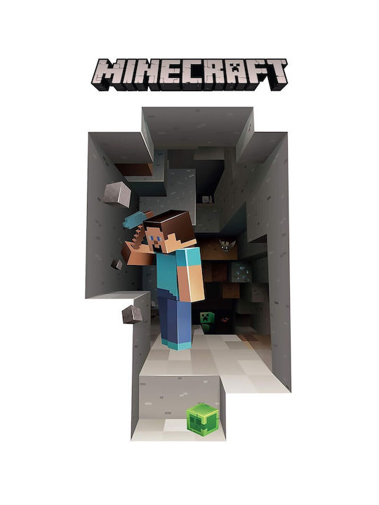 Παιδικό Διακοσμητικό Αυτοκόλλητο Τοίχου 3D Minecraft