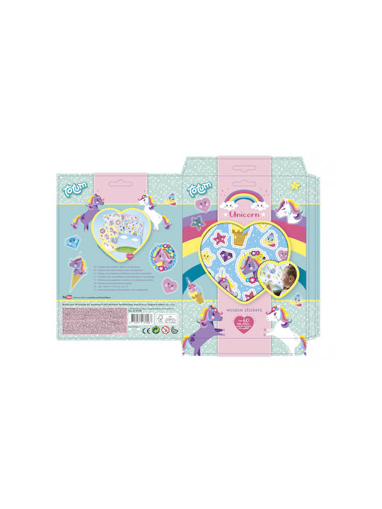 Totum Kids Window Sticker Unicorn 30x22cm 60pcs Totum Kids Window Sticker Unicorn 30x22cm 60pcs